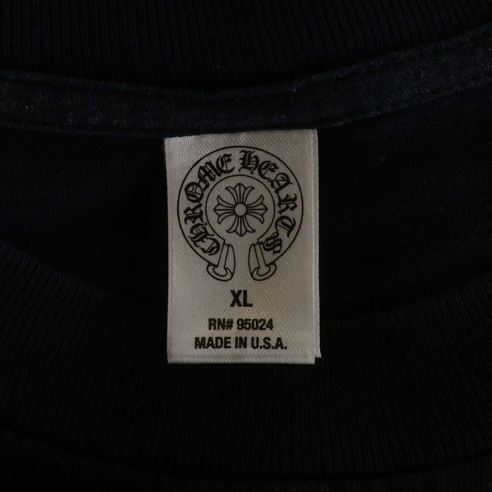 Chrome Hearts Rs3 Cross L S Tee Vertical Logo All Sleeve Long Crew Neck — view 7
