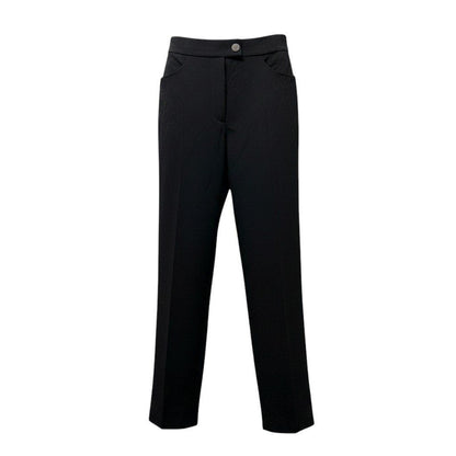 Chanel Trousers Pants Bottom 34 Black Wool