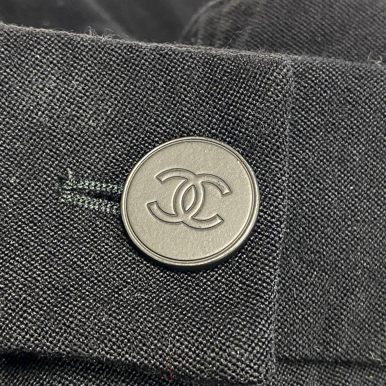 Chanel Trousers Pants Bottom 34 Black Wool — view 8