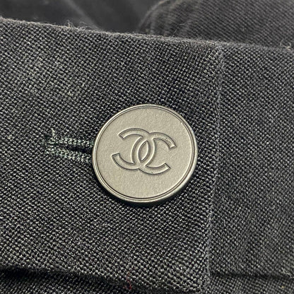 Chanel Trousers Pants Bottom 34 Black Wool — view 8