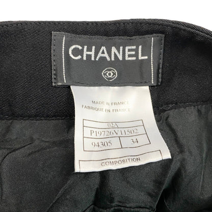 Chanel Trousers Pants Bottom 34 Black Wool — view 9