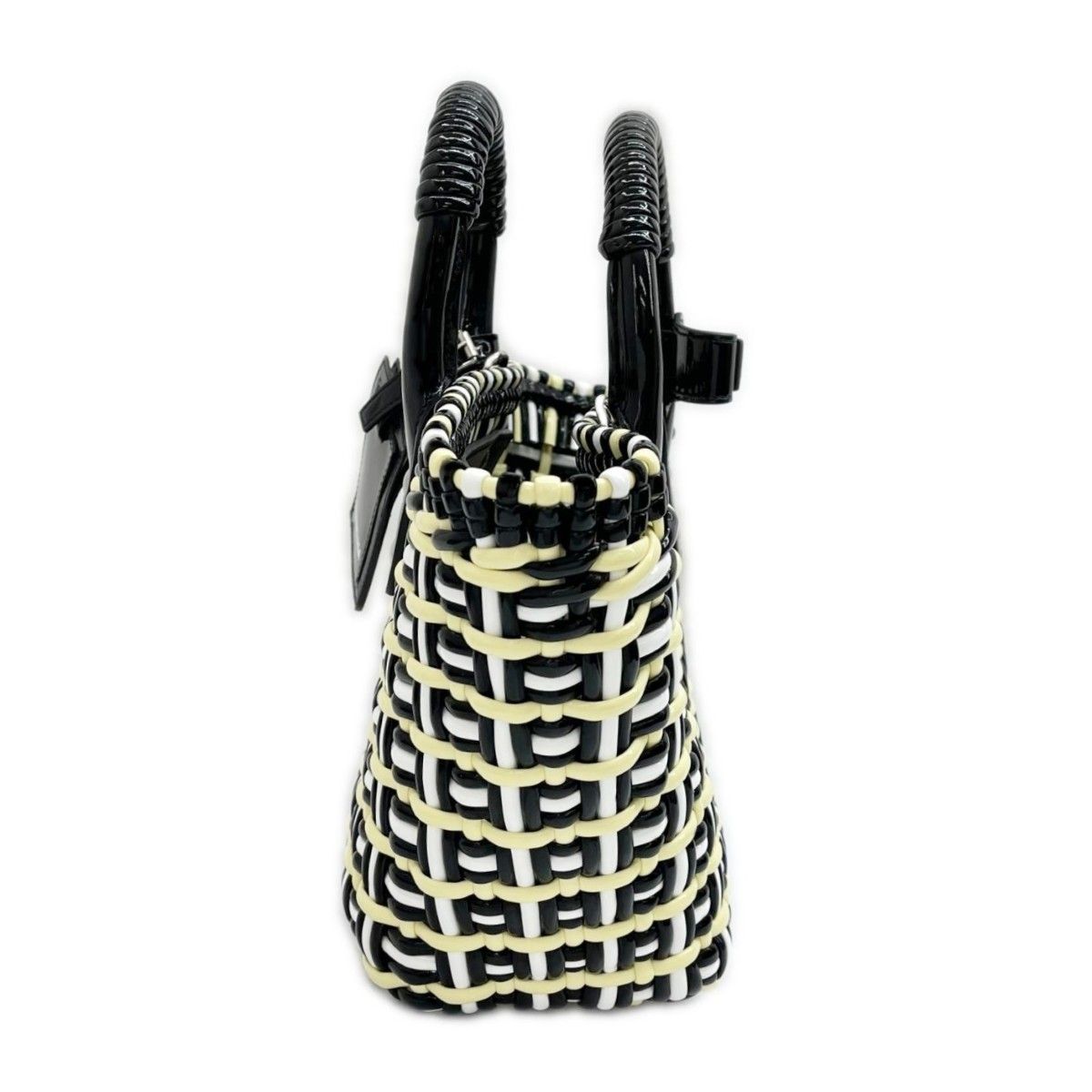 Balenciaga Handbag Bistro Basket XS Black White Yellow — view 3