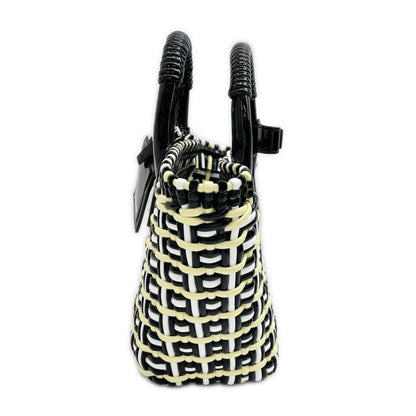 Balenciaga Handbag Bistro Basket XS Black White Yellow — view 3