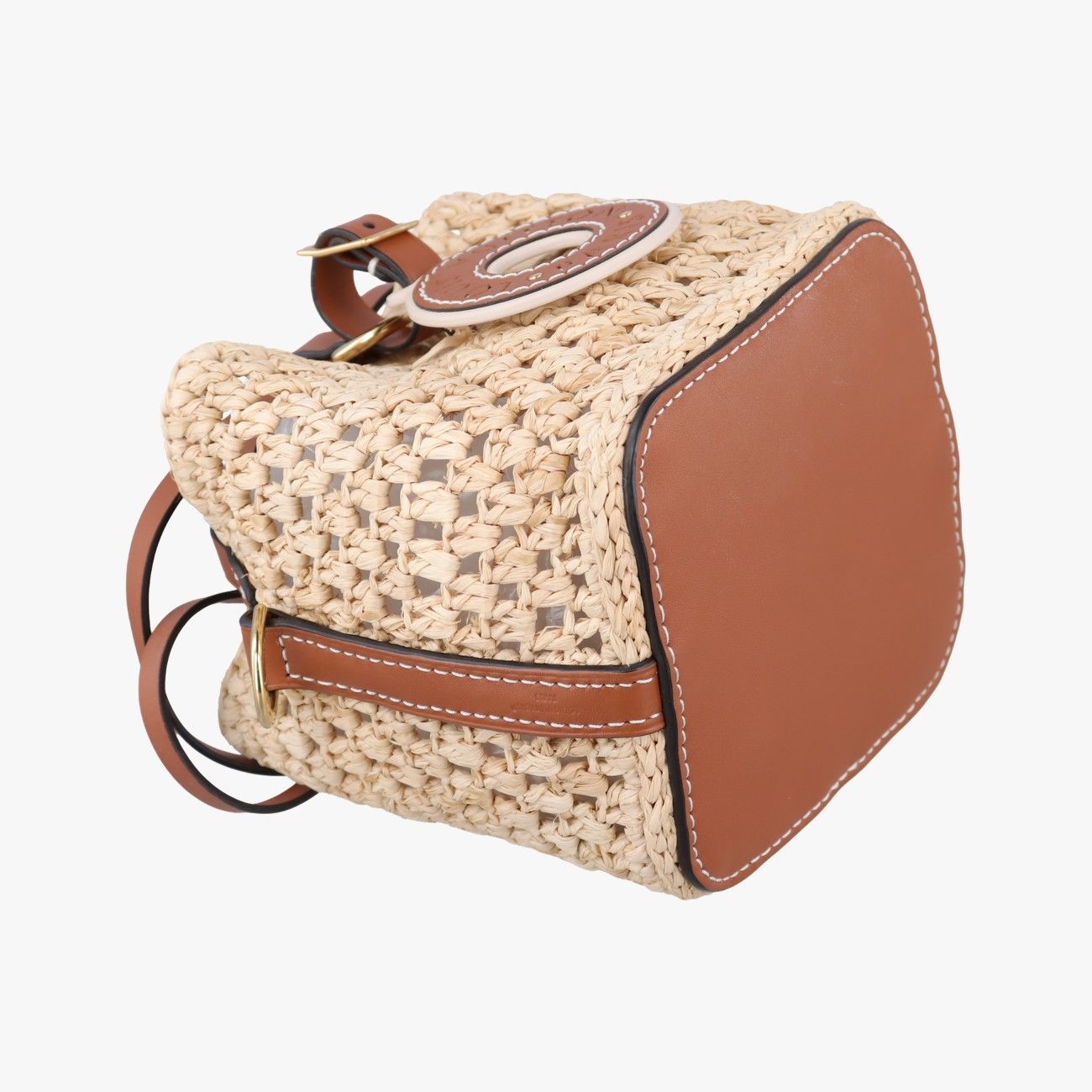 Louis Vuitton Noe Perth Beige Brown Natural Raffia — view 5