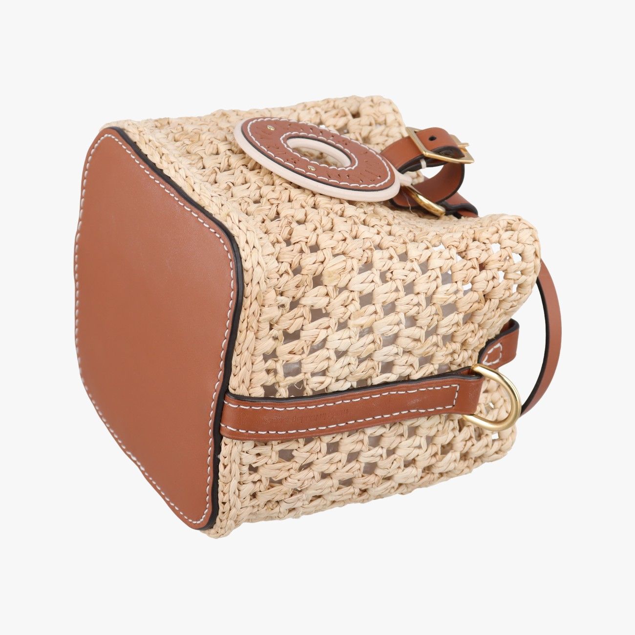Louis Vuitton Noe Perth Beige Brown Natural Raffia — view 4