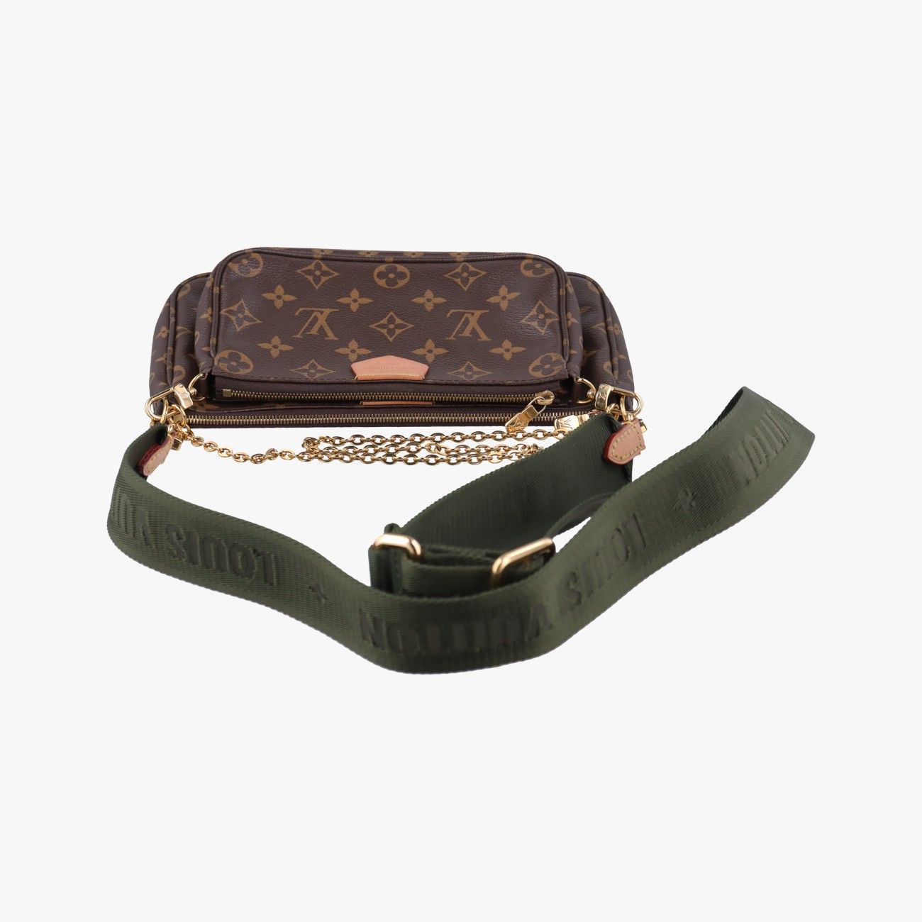 Louis Vuitton Multi Pochette Monogram Brown Khaki Canvas Pouch — view 8