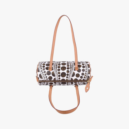 Louis Vuitton Papillon GM White Brown Monogram Pumpkin Dot Handbag — view 8