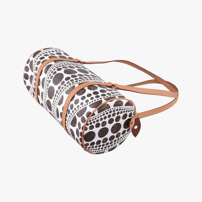 Louis Vuitton Papillon GM White Brown Monogram Pumpkin Dot Handbag — view 6