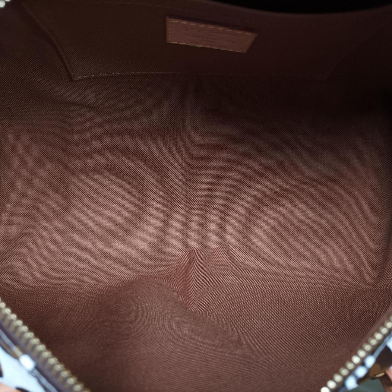 Louis Vuitton Papillon GM White Brown Monogram Pumpkin Dot Handbag — view 9