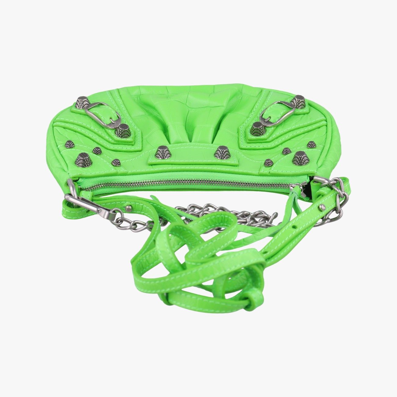 Balenciaga le Cagole Green Lambskin Messenger — view 8