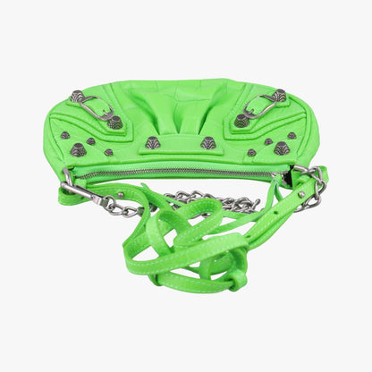 Balenciaga le Cagole Green Lambskin Messenger — view 8