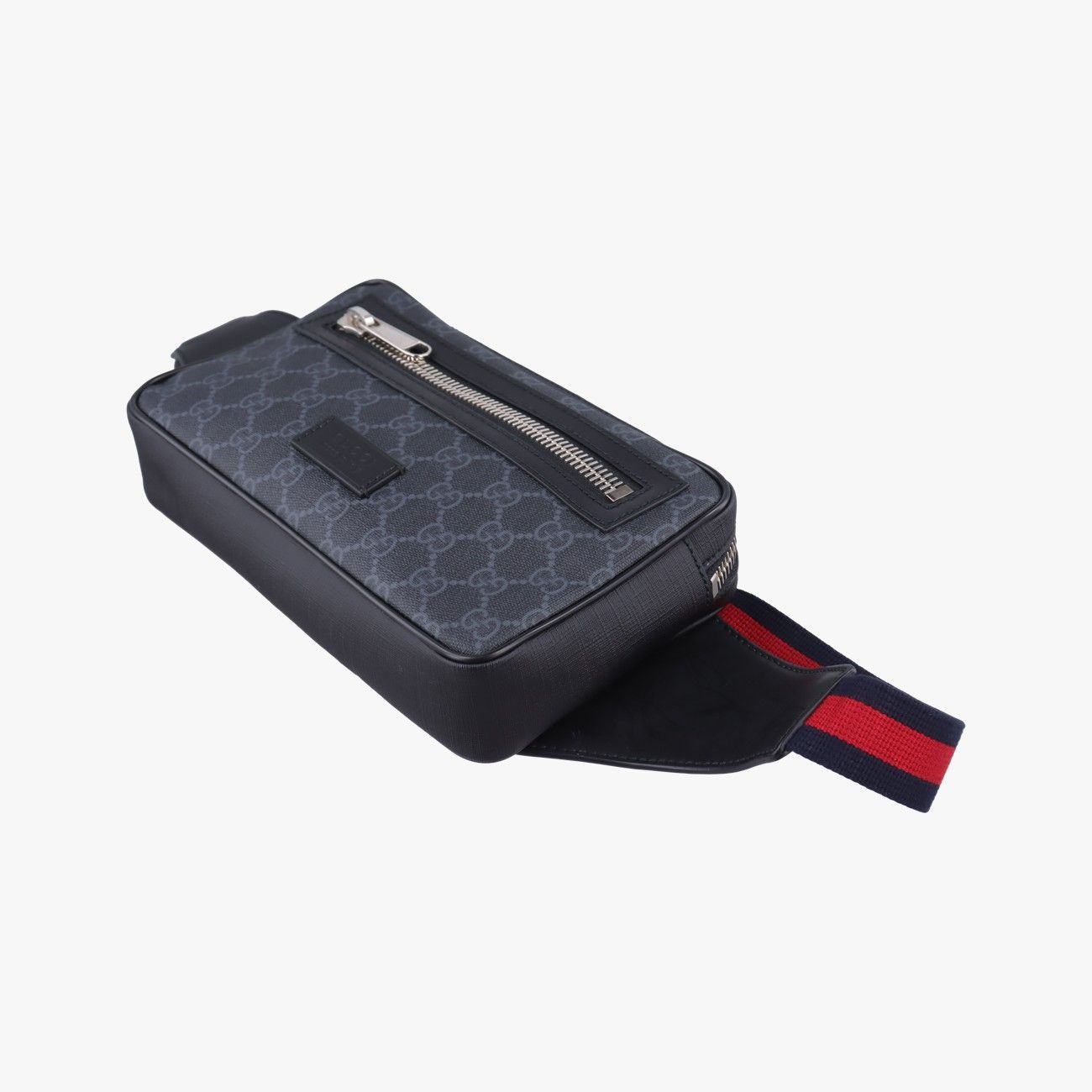 Gucci Soft GG Supreme Tiger Navy Black Canvas Handbag — view 4