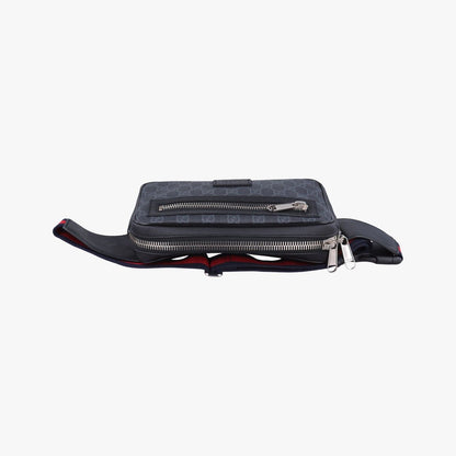Gucci Soft GG Supreme Tiger Navy Black Canvas Handbag — view 8