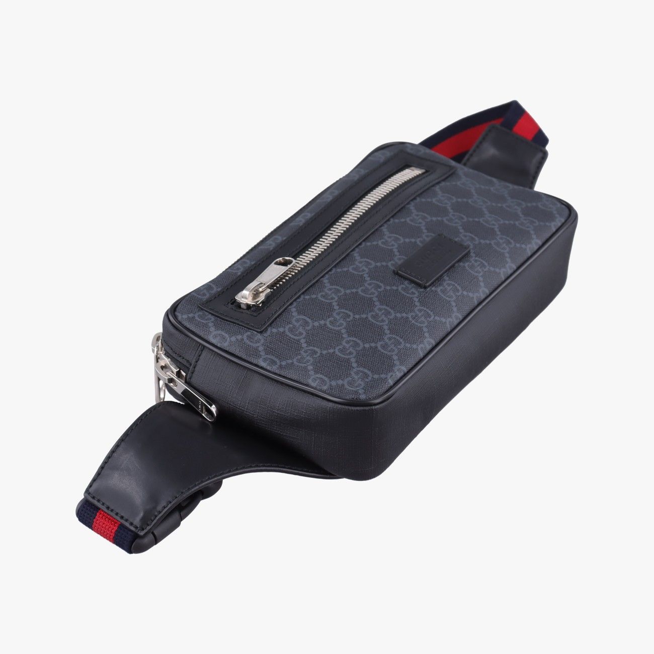 Gucci Soft GG Supreme Tiger Navy Black Canvas Handbag — view 5