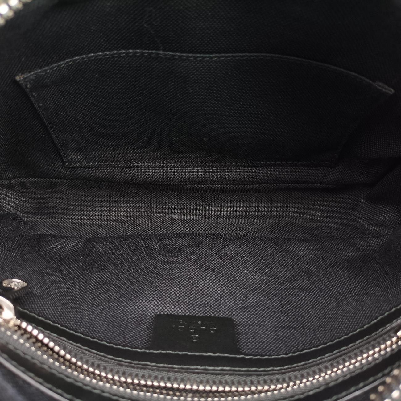 Gucci Soft GG Supreme Tiger Navy Black Canvas Handbag — view 9