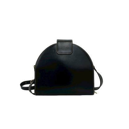Dior Vintage CD Logo Leather Shoulder Bag Pochette Black — view 3