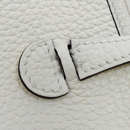 Hermes Evelyne TPM Shoulder Bag Taurillon Clemence Nata Ivory Gold — view 8