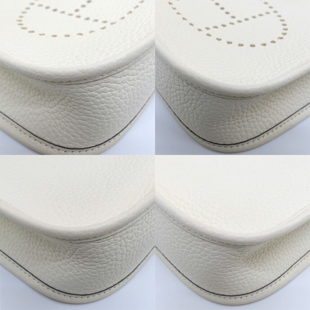 Hermes Evelyne TPM Shoulder Bag Taurillon Clemence Nata Ivory Gold — view 5