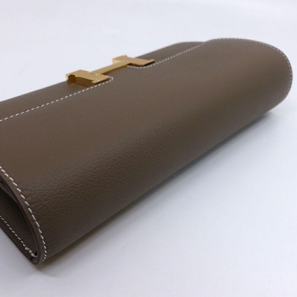 Hermes Constance Long to Go Shoulder Bag Wallet Color Etoupe Gold — view 3