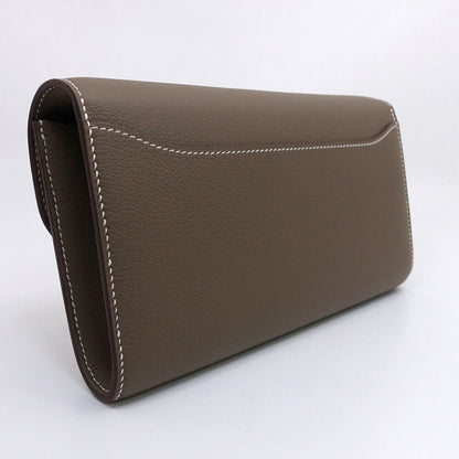 Hermes Constance Long to Go Shoulder Bag Wallet Color Etoupe Gold — view 2