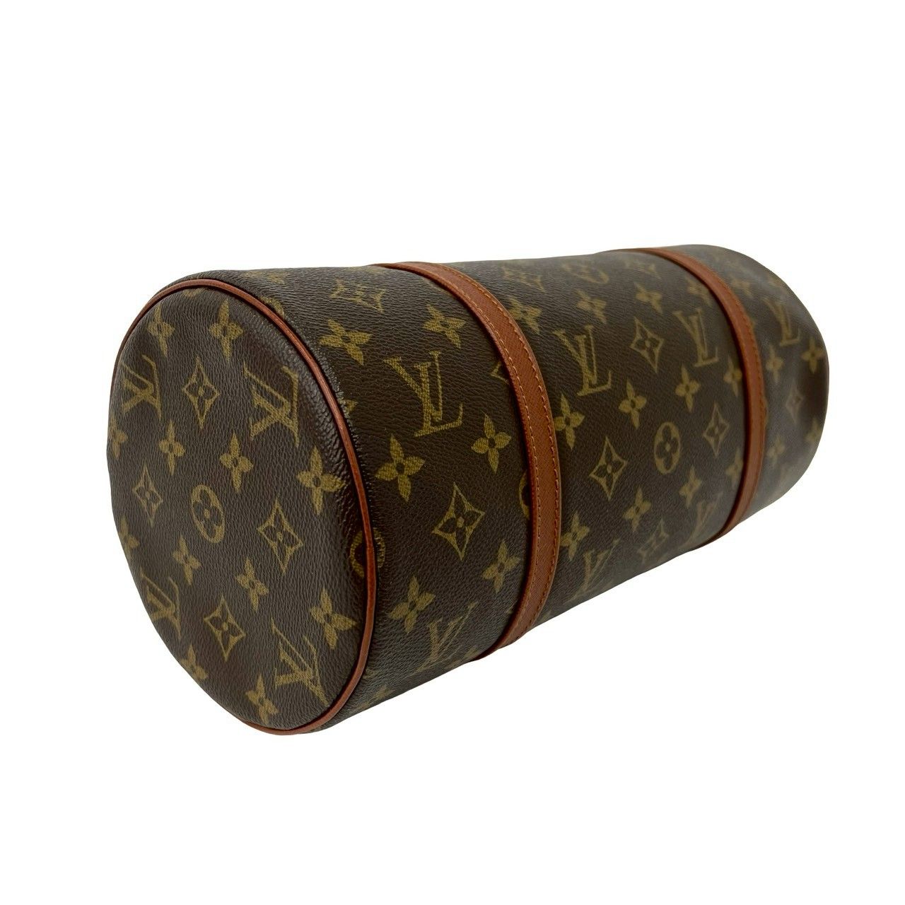 Louis Vuitton Vintage Papillon 30 Monogram Leather Boston Bag Brown — view 7