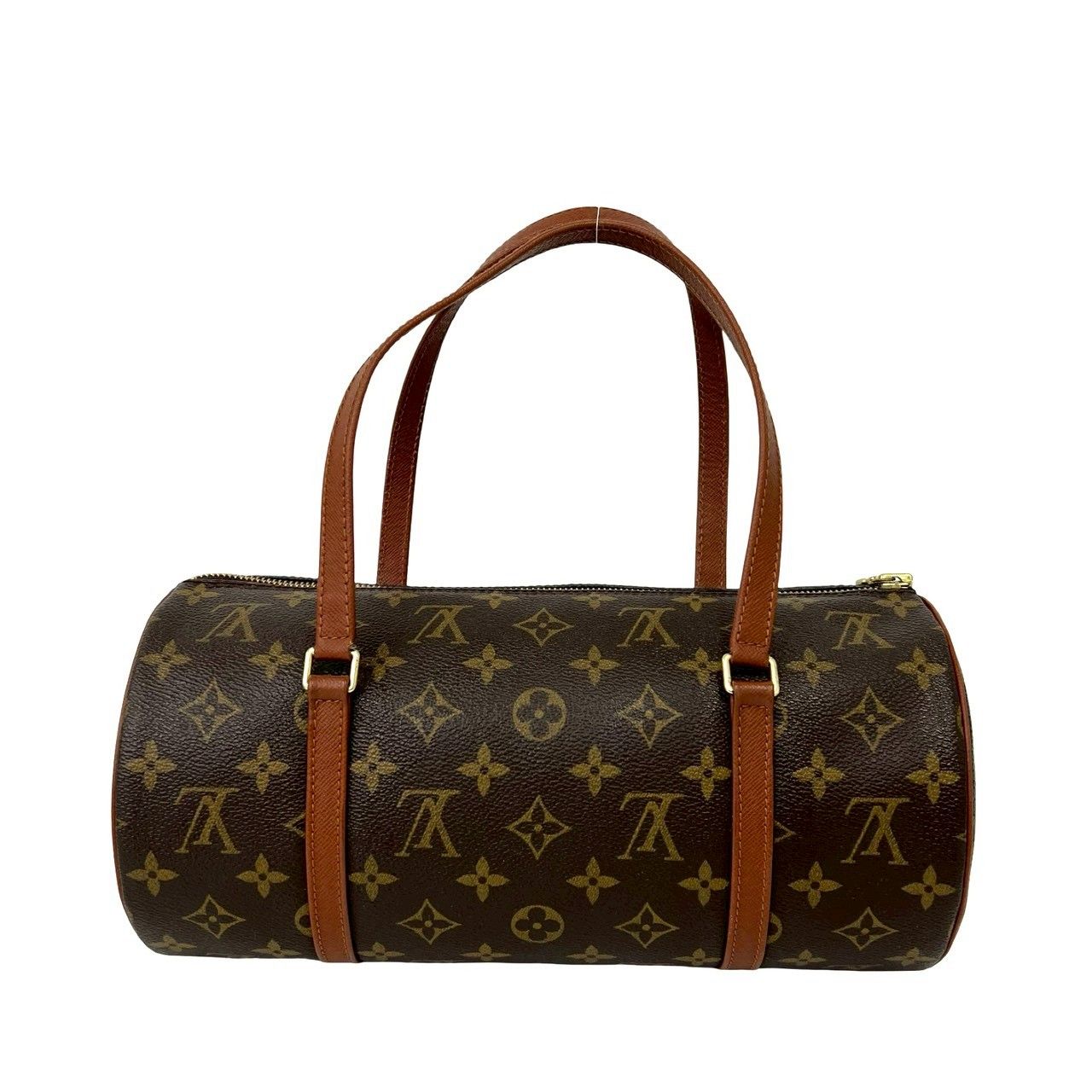 Louis Vuitton Vintage Papillon 30 Monogram Leather Boston Bag Brown — view 3
