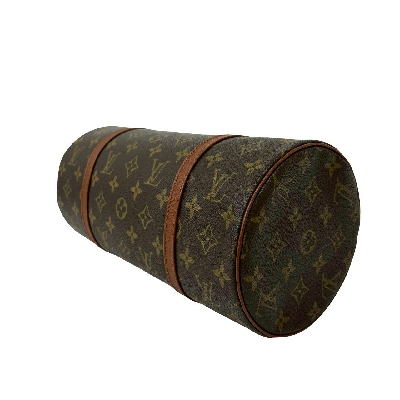 Louis Vuitton Vintage Papillon 30 Monogram Leather Boston Bag Brown — view 8