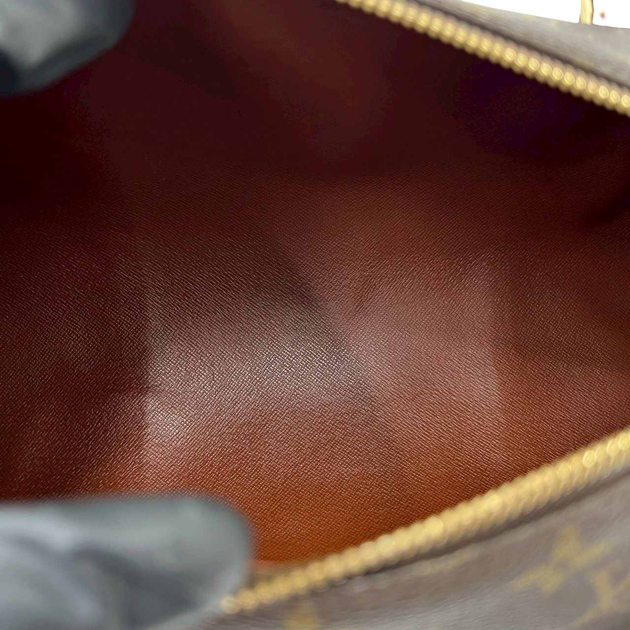 Louis Vuitton Vintage Papillon 30 Monogram Leather Boston Bag Brown — view 9
