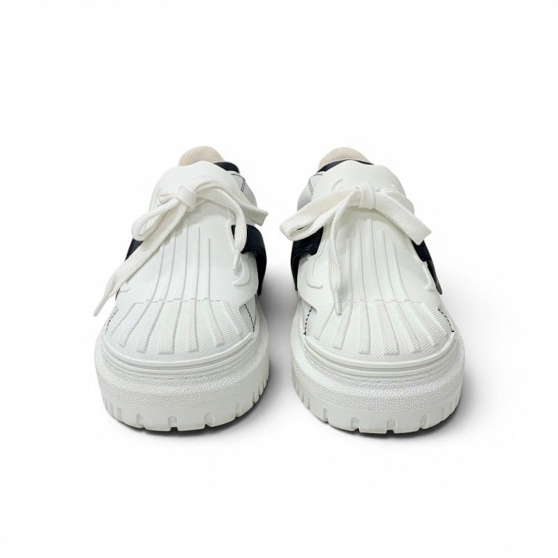 Dior Id Sneakers Leather Rubber White Black Logo Velcro — view 2