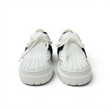 Dior Id Sneakers Leather Rubber White Black Logo Velcro — view 2
