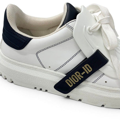 Dior Id Sneakers Leather Rubber White Black Logo Velcro — view 9