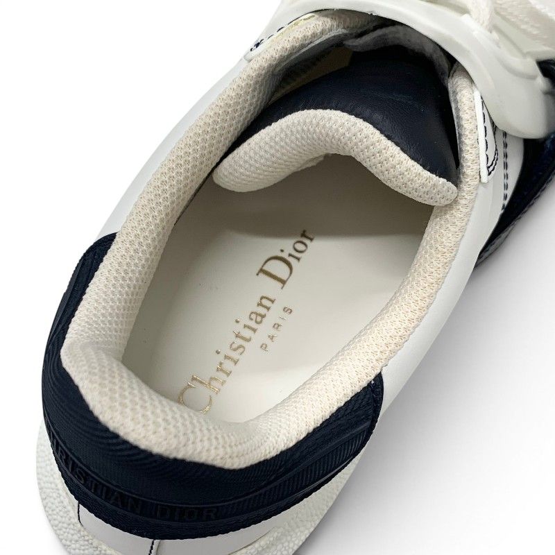 Dior Id Sneakers Leather Rubber White Black Logo Velcro — view 7