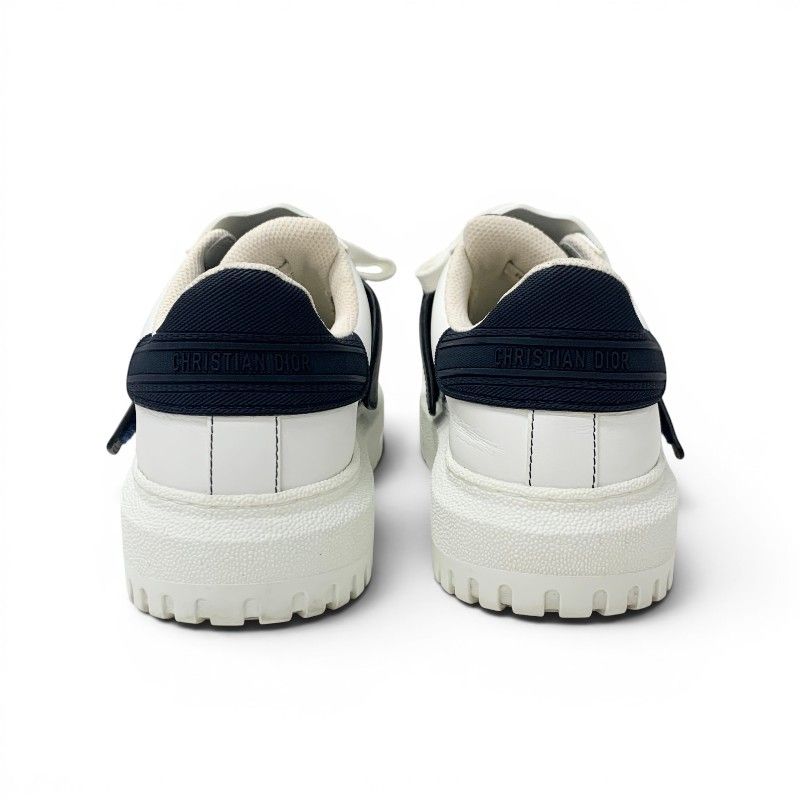 Dior Id Sneakers Leather Rubber White Black Logo Velcro — view 5
