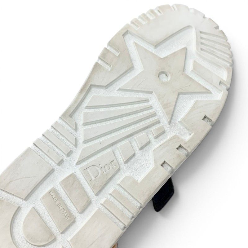 Dior Id Sneakers Leather Rubber White Black Logo Velcro — view 8