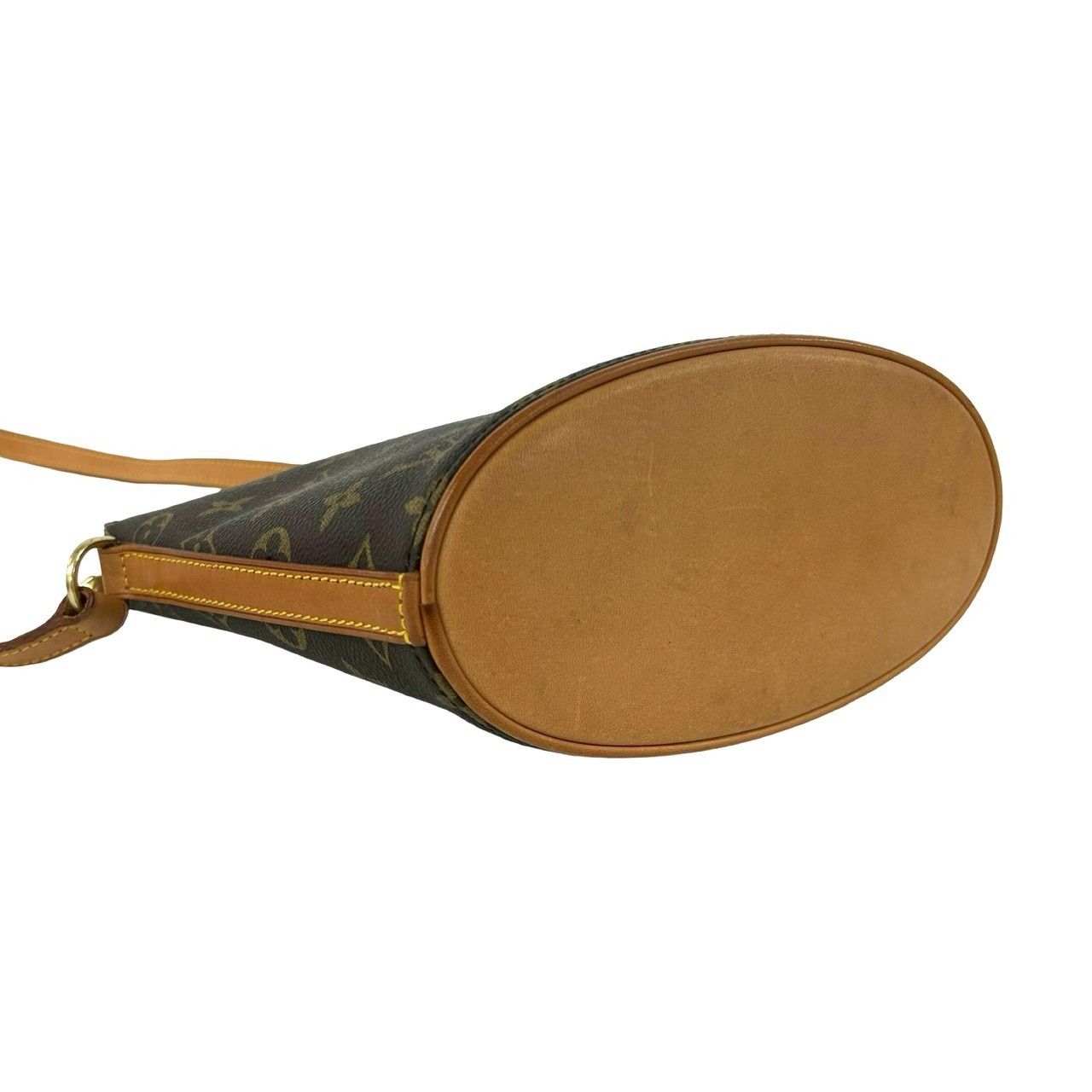 Louis Vuitton Vintage Drew Monogram Leather Shoulder Bag Pochette Brown — view 7