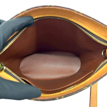 Louis Vuitton Vintage Drew Monogram Leather Shoulder Bag Pochette Brown — view 9