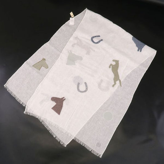 Hermes Scarf White