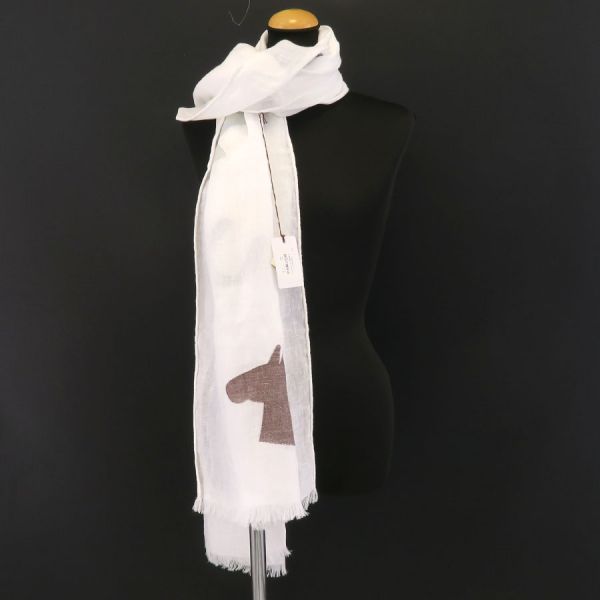 Hermes Scarf White — view 9
