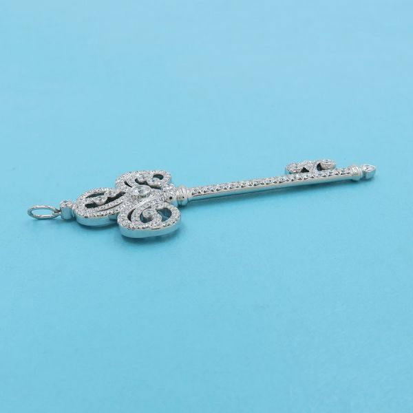 Tiffany & Co Full Dry Ski Diamond Charm Keychain — view 4