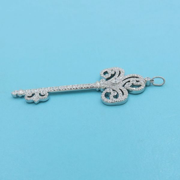 Tiffany & Co Full Dry Ski Diamond Charm Keychain — view 2