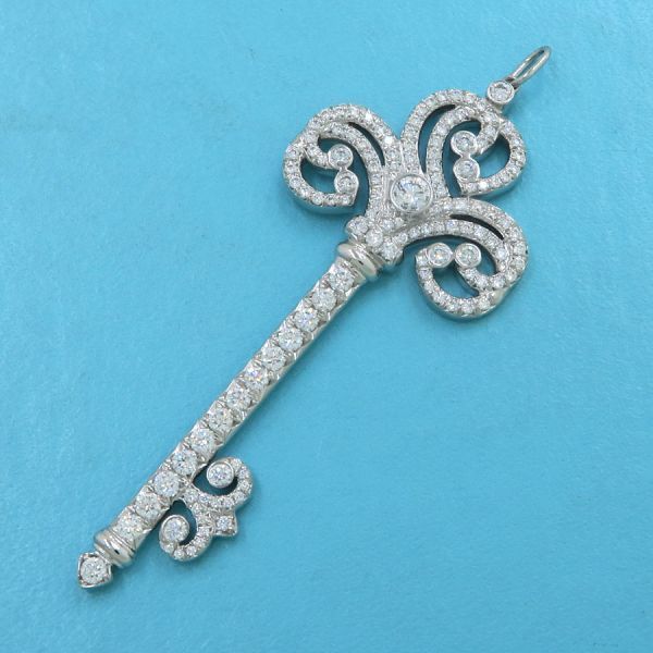 Tiffany & Co Full Dry Ski Diamond Charm Keychain
