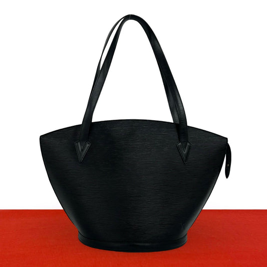 Louis Vuitton Vintage Saint Jacques Epi Leather Tote Shoulder Bag Noir