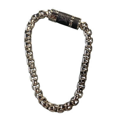 Louis Vuitton Bracelet Chain Monogram Eclipse Silver Black — view 2