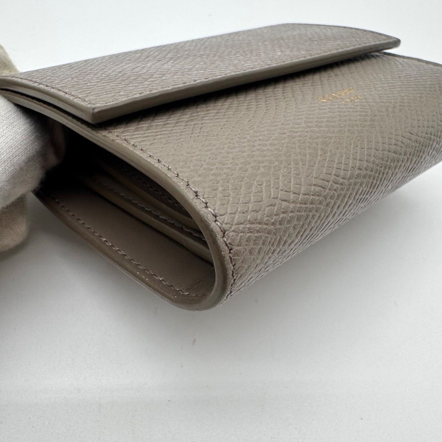 Celine Wallet Small Trifold Gray Leather — view 7