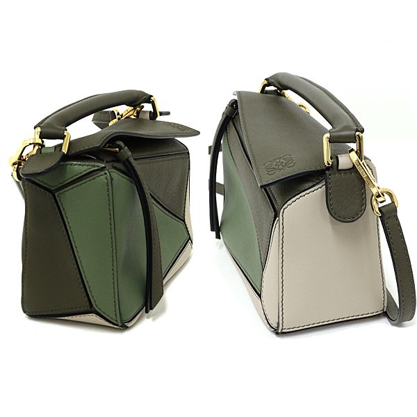 Loewe Puzzle Mini 2-Way Shoulder Bag Khaki Beige — view 3