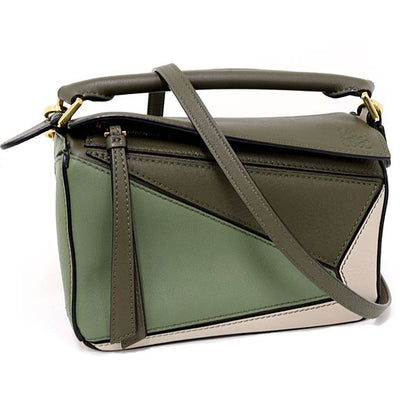 Loewe Puzzle Mini 2-Way Shoulder Bag Khaki Beige