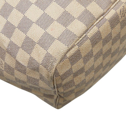 Louis Vuitton Damier Azur Neverfull GM Shoulder Bag Tote White Brown Leather — view 7