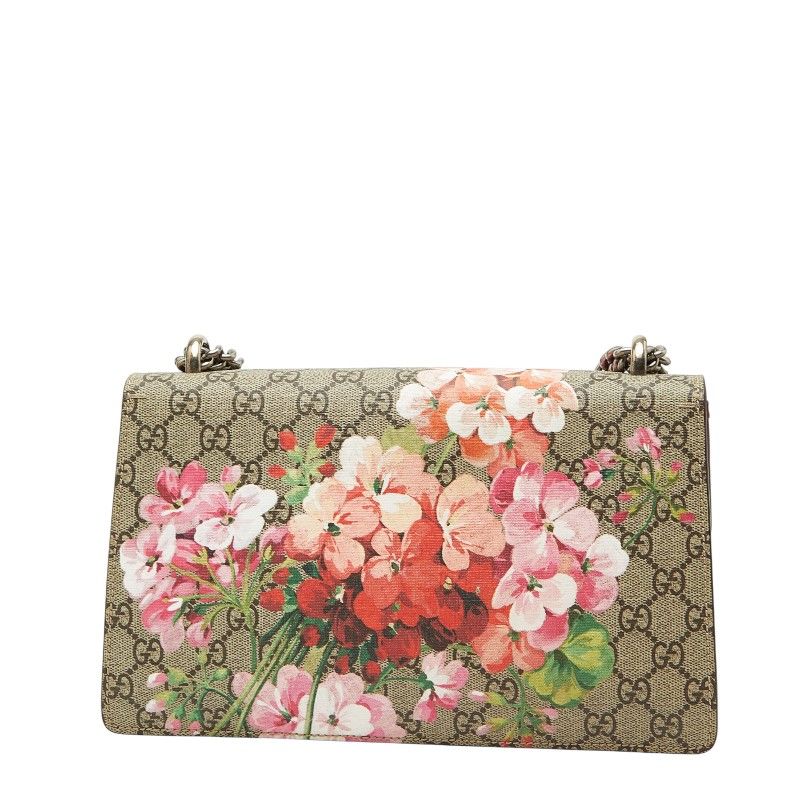 Gucci GG Supreme Blue Mus Dionysus Chain Shoulder Bag Beige Red Suede — view 2