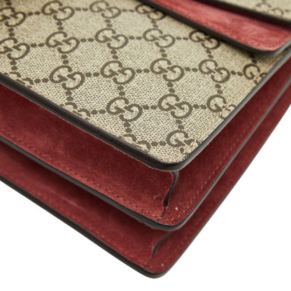 Gucci GG Supreme Blue Mus Dionysus Chain Shoulder Bag Beige Red Suede — view 4