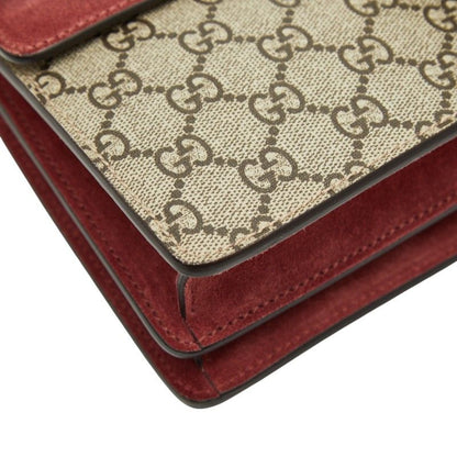 Gucci GG Supreme Blue Mus Dionysus Chain Shoulder Bag Beige Red Suede — view 5